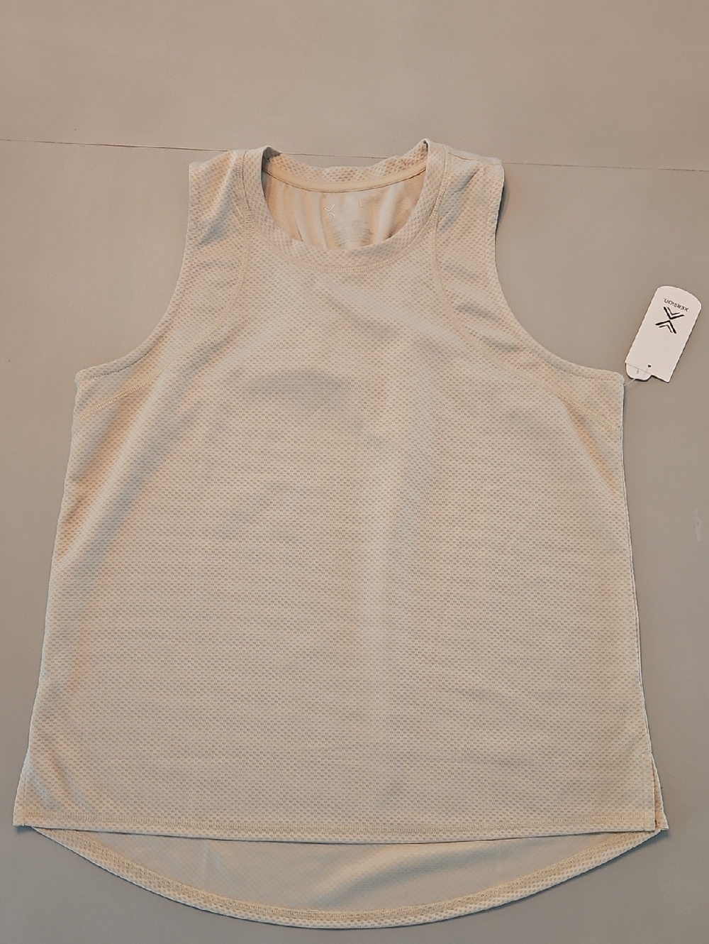 Xersion Beige Mesh Athletic Tank Top